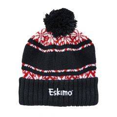 Eskimo Ice Fishing Gear Men's Nordic Knit Hat Black/Red/White One Size 340710091010 
