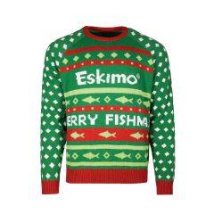 Eskimo Ice Fishing Gear Ugly Fishmas Sweater 