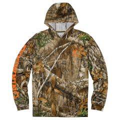 Browning Men's Hooded Long Sleeve Tech Tee Shirt Realtree Edge