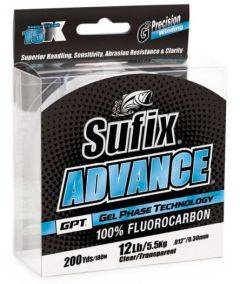 Sufix Advance Fluorocarbon 14lb Clear 200 Yds 679-014C