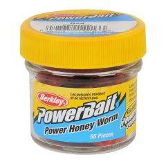 Berkley PowerBait Power Honey Worm 1in Red EBPHWR