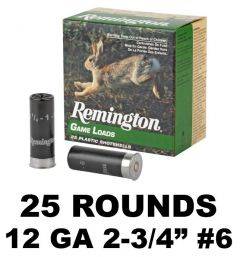 Remington Game Load Lead 12 GA 1oz-6 2-3/4in 25Rd 20028 