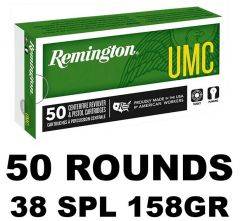 Remington UMC Target LRN 38 SPL 158 Grain 50Rd 23724 