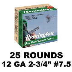 Remington Gun Club Lead 12 GA 1-1/8oz-7.5 2-3/4in 25Rd 20232