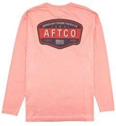 AFTCO M All Aboard Perf LS Shirt Size L M61163DCRHL 
