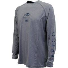 Aftco Men's Barracuda Geo Cool Performance Fishing Long Sleeve Shirt Aftco-M61122 