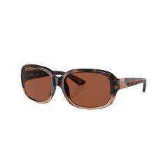 Costa Gannet Polarized Sunglasses Shiny Tortoise Fade Frames with Copper Polycarbonate (Medium) 580P 06S9041 904103 