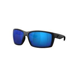 Costa Reefton Polarized Sunglasses Matte Gray Frames with Blue Mirror Glass Lenses (XL) 580G 06S9007 900733 