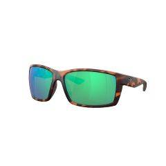 Costa Reefton Polarized Sunglasses Retro Tortoise Frames with Green Mirror Glass Lenses (XL) 580G 06S9007 900731 