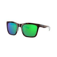 Costa Panga Polarized Sunglasses Shiny Tortoise/White/Seafoam Crystal Frames with Green Mirror Polycarbonate Lenses (XXL) 580P 06S9037 903709 