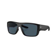 Costa Taxman Polarized Sunglasses Matte Black with Gray Polycarbonate Lenses (Large) 580P 06S9116 911606 