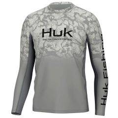 Huk Icon X LS Crew Inside Reef Fade Size S H1200489-034-S 