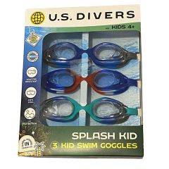 US Divers Splash Kid Swim Goggles 3-pack Age 4+ Assorted EY2551030 