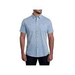 KUHL Men's Karib Stripe Short-Sleeve Shirt Horizon Blue 7460-HRBL 
