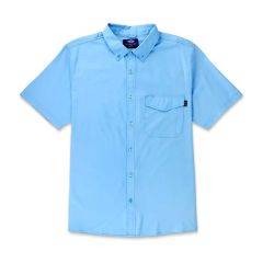 Aftco Men's Palomar Short-Sleeve Vented Fishing Shirt Airy Blue M45341-AIRB 