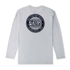 Aftco Men's Ocean Bound Long-Sleeve Performance Shirt Oyster Gray Heather M61228-OYSH 