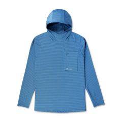Aftco Men's Channel Hooded Performance Shirt Air Force Blue M63227-AFBL 