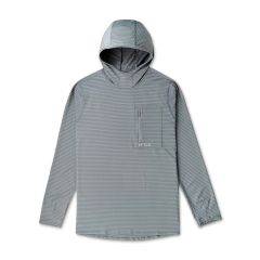 Aftco Men's Channel Hooded Performance Shirt Steel M63227-STL 