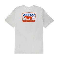 Aftco Men's Fetch UVX Short-Sleeve Sun Protection Shirt Silver M60189-SIL 