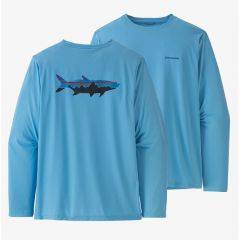 patagonia Long Sleeve Cool Fish Graphic Shirt Size M 52147-FTLA-M 