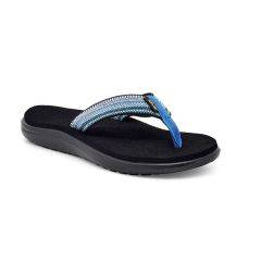 Teva Women's Voya Flip Flop Sandal (Antiguous Blue Multi) 1019040-ABMLT 