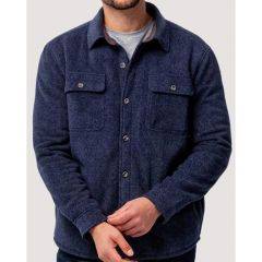 Free Country M Sueded Chill Out Fleece Jacket M 419-M18332-NVYM