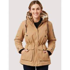 Free Country Women's Cascade Canvas Riva Jacket Dull Gold Size L 448-L1238DGL 