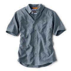 Orvis Men's Tech Chambray Short-Sleeved Work Shirt (Blue Chambray) 2KZ96355-BCHAM 