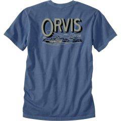 Orvis Men's Throwing Dries Tee Indigo 3G1M055