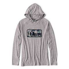 Orvis Men's DriCast Logo Hoodie Light Heather Grey 3HMH09-LHGRY 