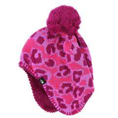 North Face Youth Little Faroe Beanie - Pink Leopard Print NF0A4VSJ352 