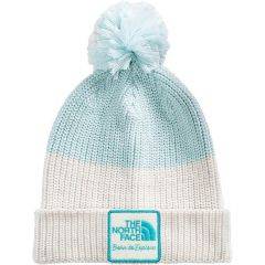 North Face Youth Heritage Beanie Gardenia White/Ice Blue One Size NF0A55L41X9OS 