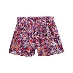 North Face Girls' Never Stop Woven Short Radiant Poppy Maze Floral Print NF0A87T9-VIH 