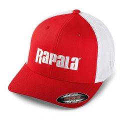 Rapala Flex Fit Cap Red/White Mesh Center Logo RFFC202
