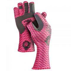 Fish Monkey Half Finger Guide Glove Large FM11-PNKSCALE-L Pink Scales L