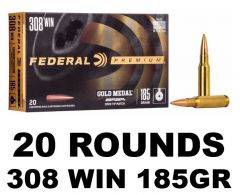 FEDERAL 308WIN GOLD MEDAL BERGER 185GR 20RDS GM308BH185 