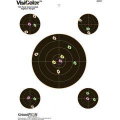 Champion 100 Yard Sight In Adhesive Visicolor Targets 5 Pack 46132 