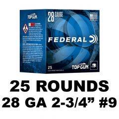 Federal Top Gun Lead 28 GA 3/4OZ 2-3/4IN 25Rd TGS28219
