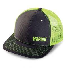 Rapala Cap Left Logo Charcoal/Neon Yellow Mesh One Size RTC106