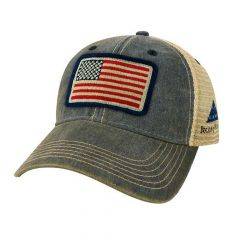 League Legacy Men's Navy Trucker Cap with Flag One Size 123721 