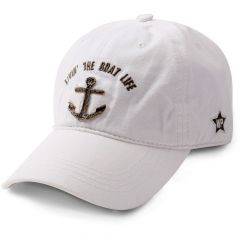 Pavilion Women's Livin' The Boat Life Adjustable Hat White One Size 67310 