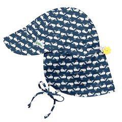 I Play Youth Flat Sun Protection Hat Navy Whale Geo 797150-678