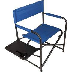 World Famous Sports Folding Chair w/ Table and Cooler - Blue Q-DIR-TAB-COOL-BLUE 