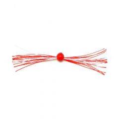 Clam Silkie Jig Trailer, 1 1/2``, Red/White 15622