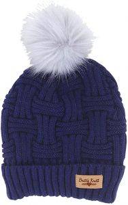Britts Knits W Glacier Knit Pom Hat One Size BKGHAT-NVY
