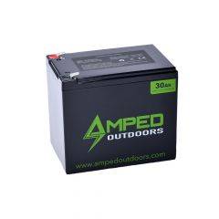 Amped Outdoors 12V 30Ah Wide Lithium Battery AO4S30AHW