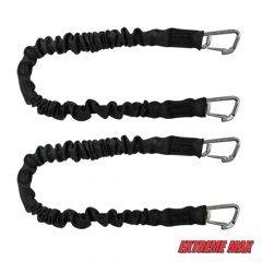 Extreme Max 18in Cvrd Bungee Cord w/Stnls Snaps 2pk EXM18CBC-BLAC
