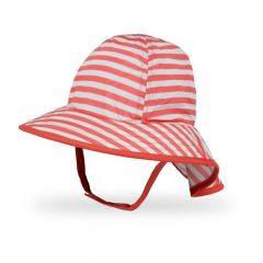 Sunday Afternoons Youth Infant SunSprout Hat Coral/White Stripe S2F01553B801