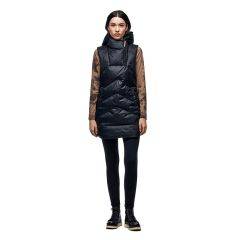 Indyeva Women's Selimut RDS Down Long Vest Size XL Black A32XD005-07006 