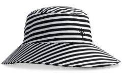 Coolibar Ariel Reversible Pool Hat Black/White OS Stripe - 7mm X 7mm 02254-900-999-9000
